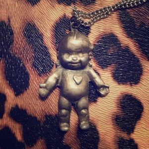 Vintage kewpie baby necklace